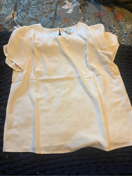 J. Crew Tops - J. Crew Cream Short Puff Sleeve Blouse